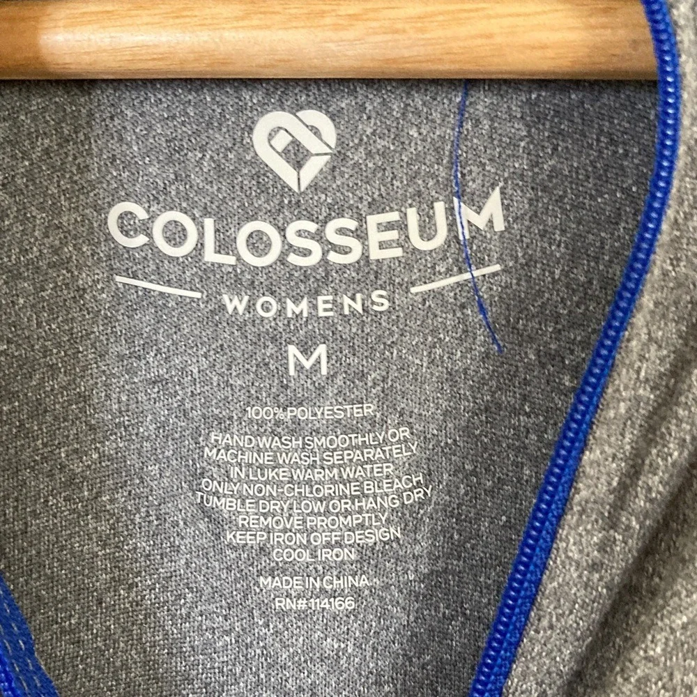 Colosseum Womens Heather Gray Kansas Jayhawks‎ Morningside Sleeve 1/4 Zip Size M - Picture 2 of 8